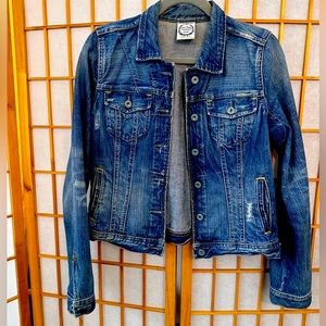 Ralph Lauren Lydia Repair Distressed Denim Jacket